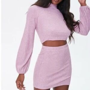 Forever 21 Pink Mini Pencil Skirt Set Night Out